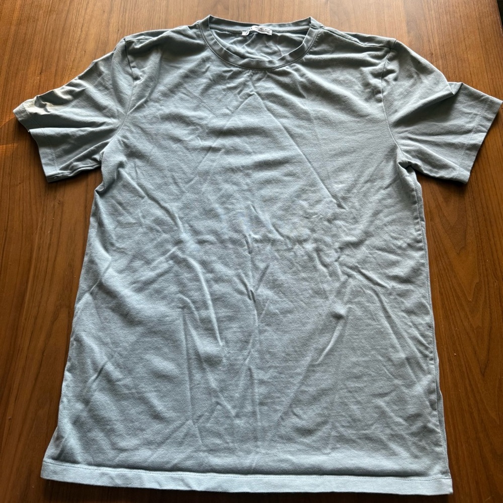 Zara Men's Light Blue Short Sleeve Tee